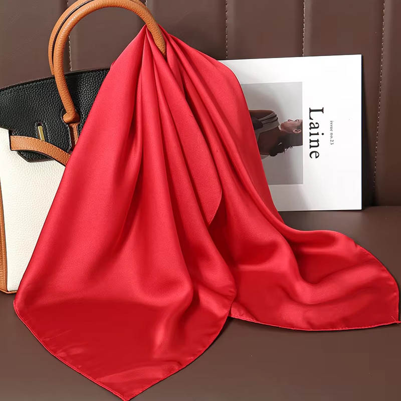 Luxury Bags In China - الفاخرة بلون الحرير وشاح مربع المرأة