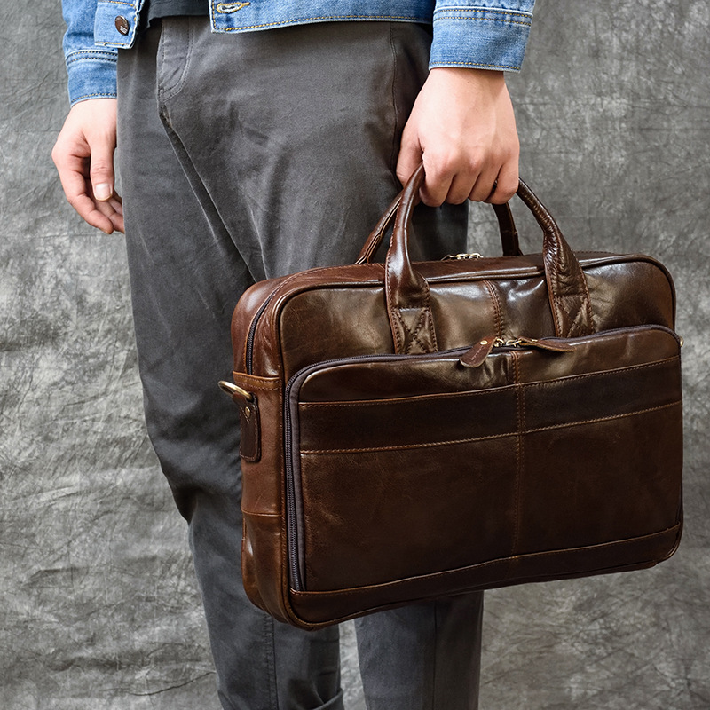 Luxury Bags For Laptop - حقيبة يد فاخرة من الجلد الطبيعي