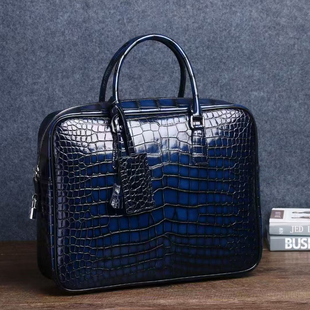 Luxury Bags For Laptop - 2025 جديد فاخر التمساح نمط جلد