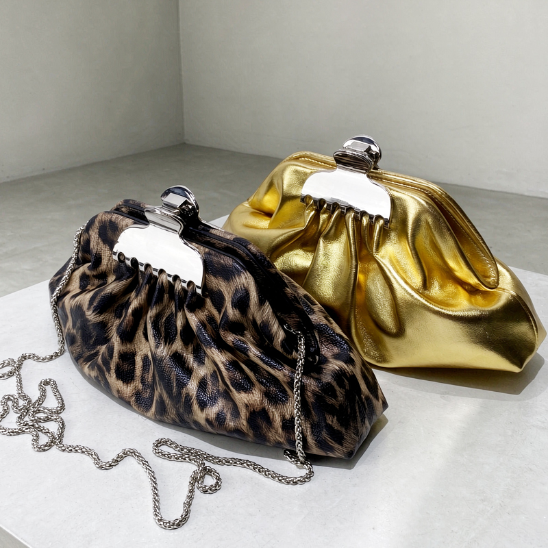 Luxury Bags On Sale - أزياء مخلب ليوبارد طباعة مساء حقائب