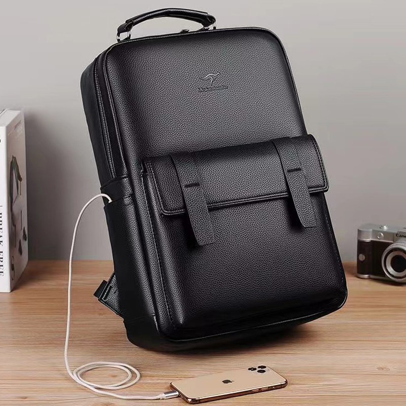 Luxury Bags For Laptop - حقيبة ظهر جلدية فاخرة للرجال مع