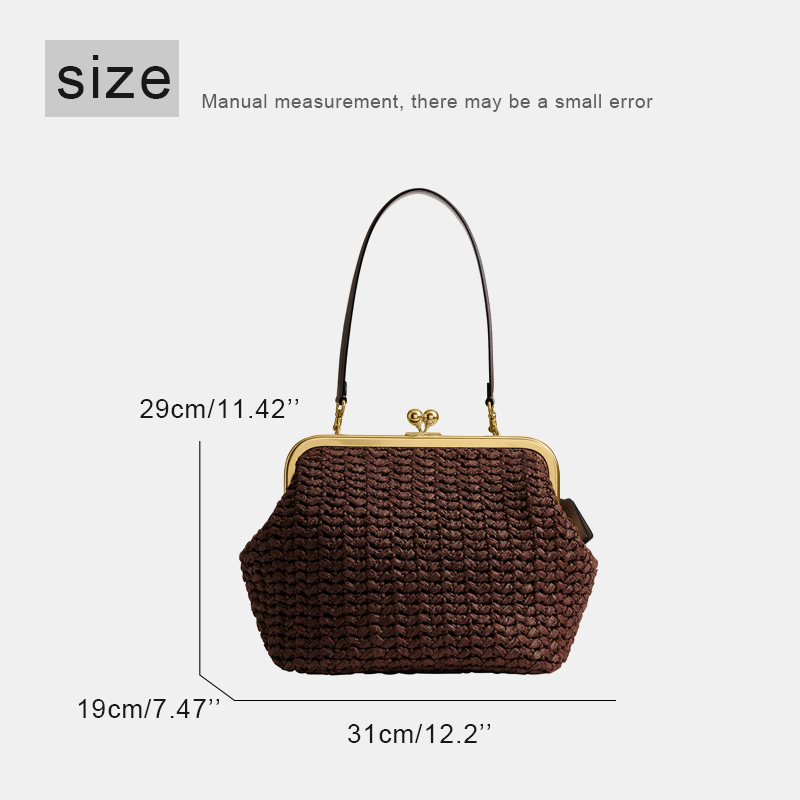 حقائب شاطئ من القش بإطار قفل ي - مراجعة Luxury Bags On Sale وسعره