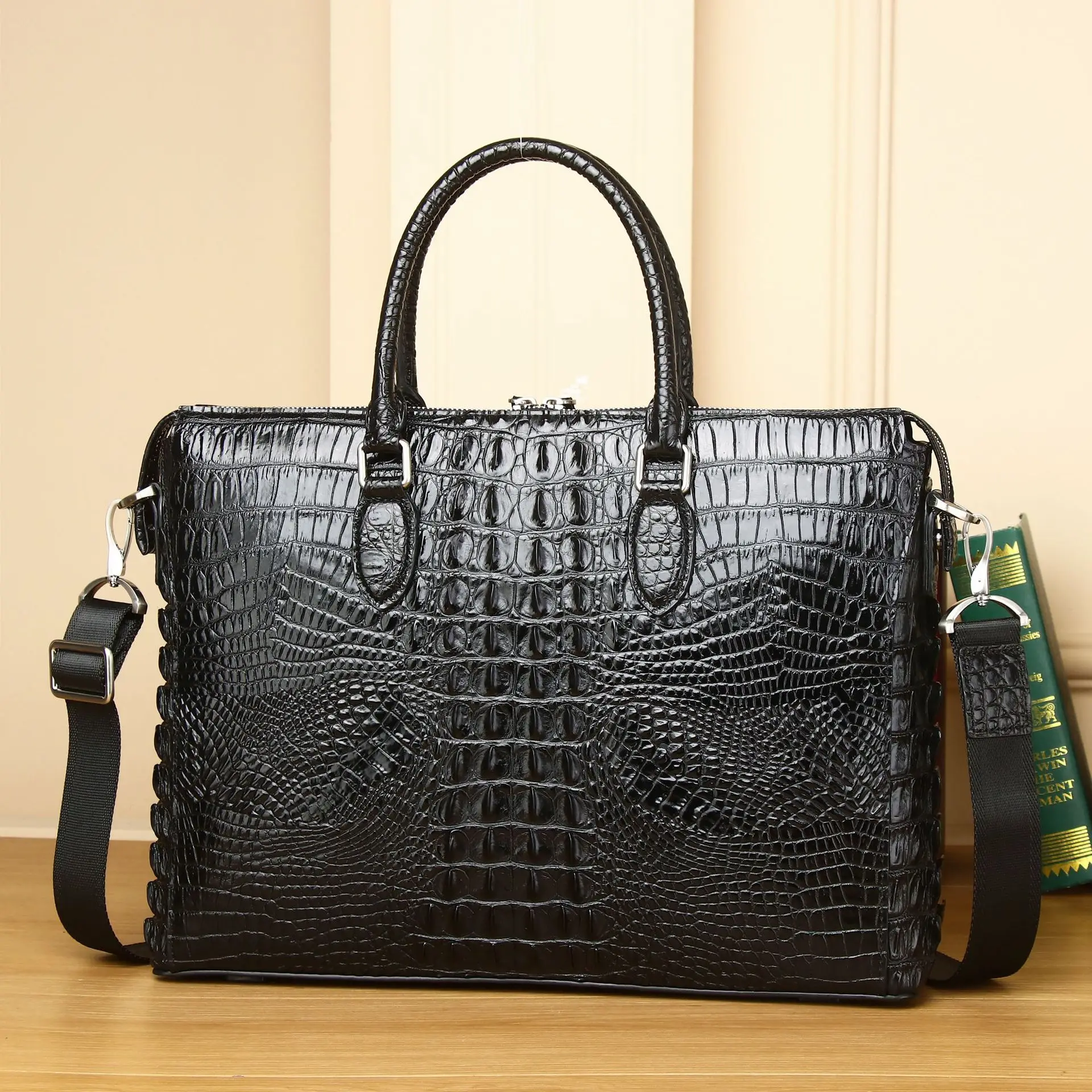 2025 جديد التمساح حقائب الكمبي - مراجعة Luxury Bags For Laptop وسعره