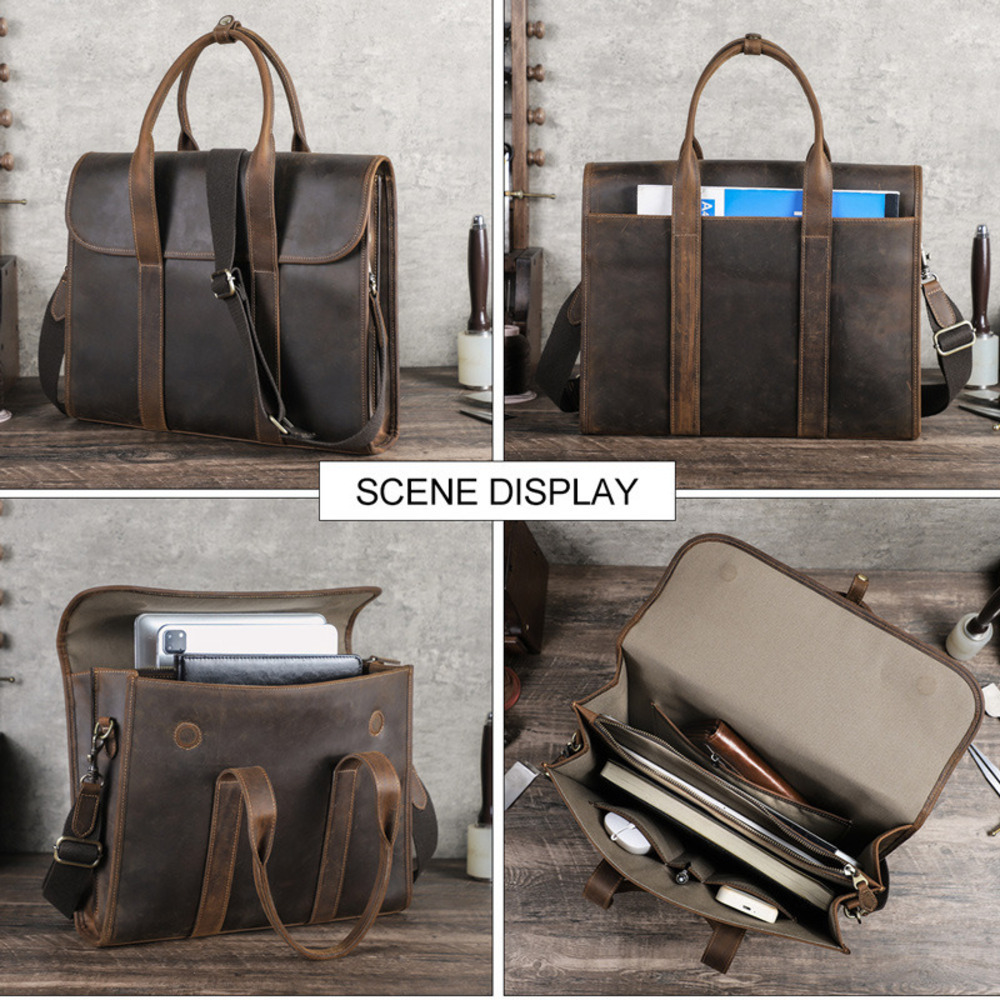 2025 أسود كريزي هورس الرجال من - مراجعة Luxury Bags For Laptop وسعره