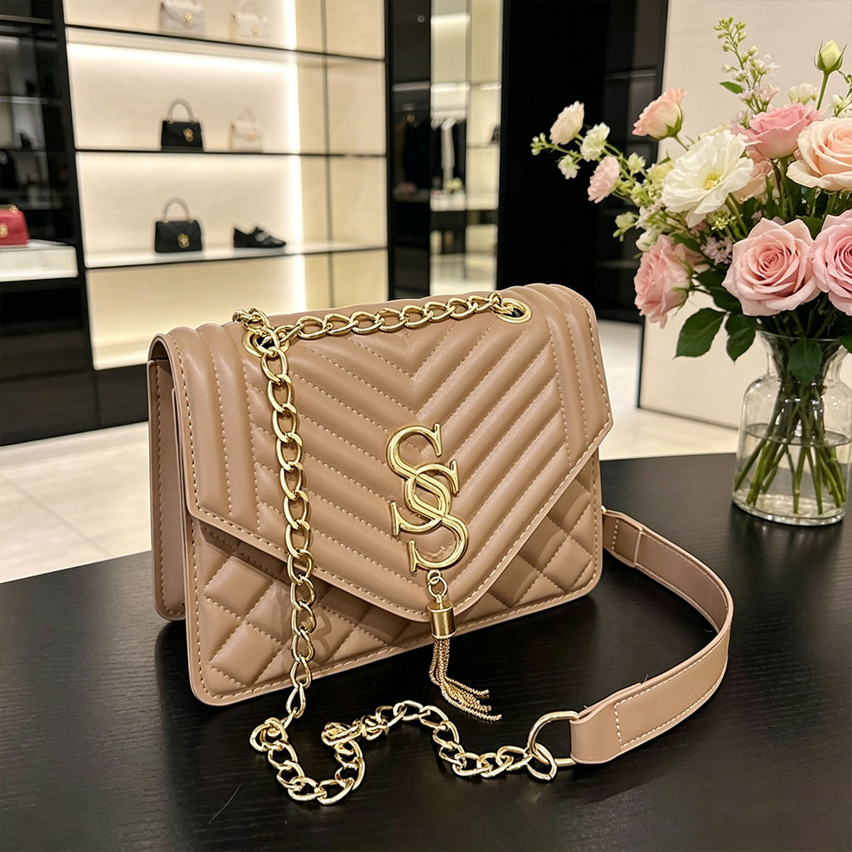 حقيبة كتف صغيرة أنيقة وفاخرة ب - مراجعة Luxury Quilted Bags وسعره