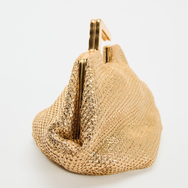 حقيبة ذهبية بمقبض معدني، حقيبة - مراجعة Luxury Bags On Sale وسعره