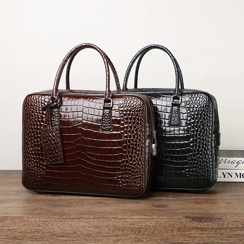 2025 جديد فاخر التمساح نمط جلد - مراجعة Luxury Bags For Laptop وسعره