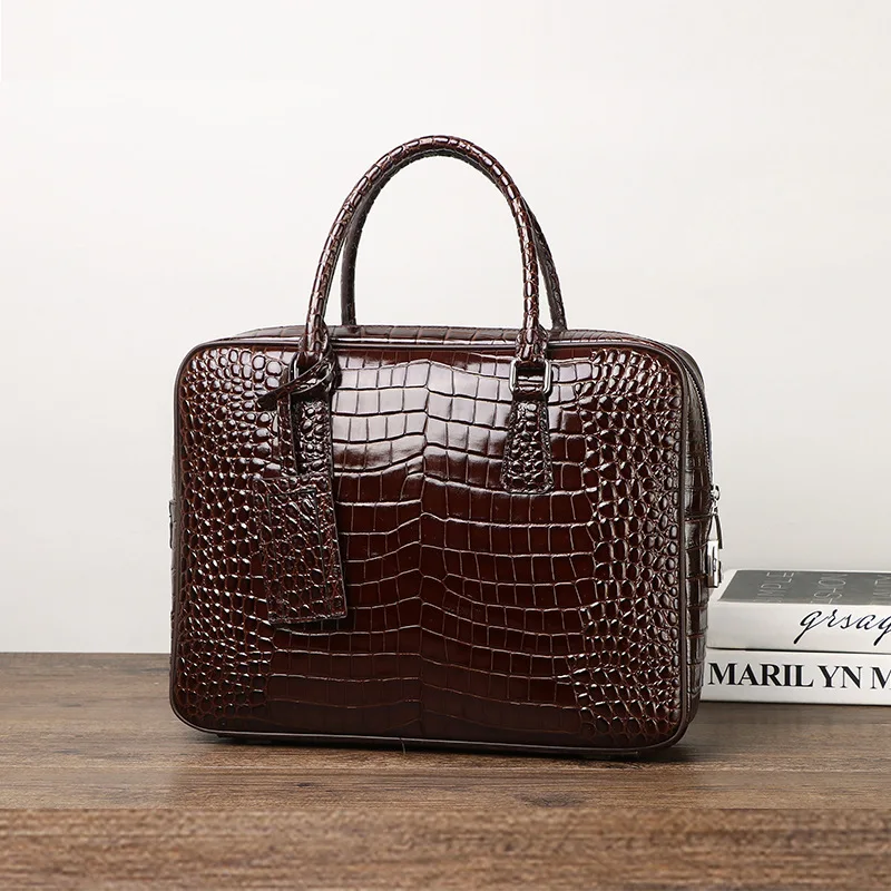 2025 جديد فاخر التمساح نمط جلد - مراجعة Luxury Bags For Laptop وسعره